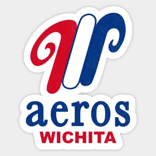 Defunct Wichita Aeros Baseball 1981 Sticker